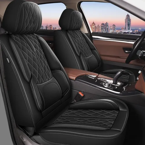 Miniatura 21 de YORKNEIC Fundas de asiento delantero de automóvil para BMW X1 para 2013-2022: fundas de asiento delantero de automóvil de cuero transpirable