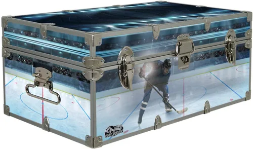 Miniatura 5 de C&N Footlockers Baúl de diseñador – Baúl de almacenamiento con temática deportiva – Disponible en 15 temas diferentes – 32 x 18 x 13.5 pulgadas