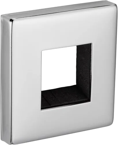 Miniatura 8 de Heyalan Placa de repuesto moderna de 2.5 pulgadas con brida cuadrada para brazo de ducha, cubierta de pared cuadrada de cromo pulido, 1 montaje