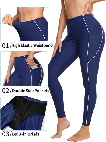 Miniatura 121 de ATTRACO Pantalones de natación de talle alto - Leggings de natación para mujer