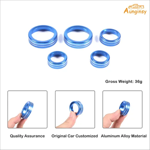 Miniatura 7 de Aunginsy Cubierta circular de botón de volumen para consola central de aire acondicionado compatible con Ford Maverick 2022-2024, botón de Azul