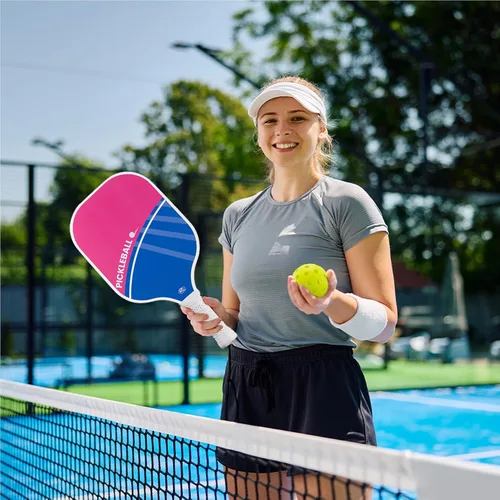Miniatura 6 de TOGRA Palas de pickleball aprobadas por USAPA, juego de 2 palas de pickleball de fibra de carbono, ligeras raquetas de pickleball de grafito con 4