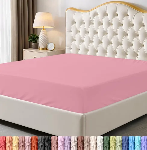 Miniatura 34 de Utopia Bedding Sábana Bajera Completa Ajustada - Sábana de Fondo - Bolsillo Profundo - Microfibra Suave - Resistente al Encogimiento y la Azul Spa