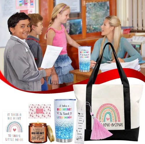 Miniatura 6 de Regalos de agradecimiento para profesores, el mejor regalo para maestras para mujeres, regalos de Navidad para profesores, cestas únicas divertidas