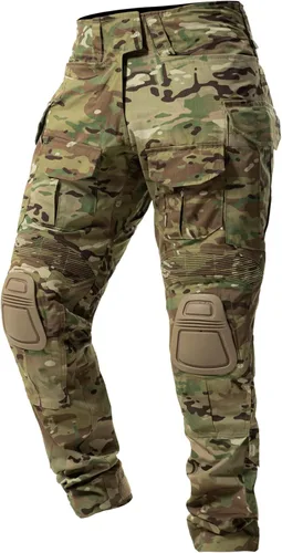 Miniatura 8 de IDOGEAR Pantalones de combate G3 para hombre con rodilleras, pantalones de camuflaje múltiple Airsoft Caza Paintball Pantalones tácticos al aire