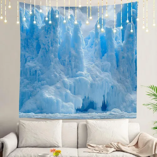 Miniatura 138 de Shrahala Tapiz de pared de hojas de arce otoñal, hojas rojas llameantes, fondo negro, tapiz grande para colgar en la pared, tapiz decorativo