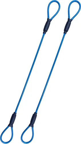 Miniatura 11 de Cuerda de alambre de acero de 0.130 in, bloqueo de cable de seguridad para viajes al aire libre, cable de seguridad trenzado recubierto de acero