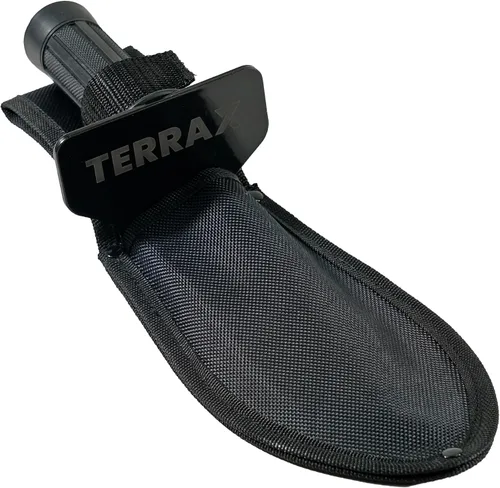 Miniatura 8 de TerraX Master Digger - Pala con mango en T de raíz/césped de 34 pulgadas y excavadora de mano de doble dentada con funda para cinturón, paisajismo