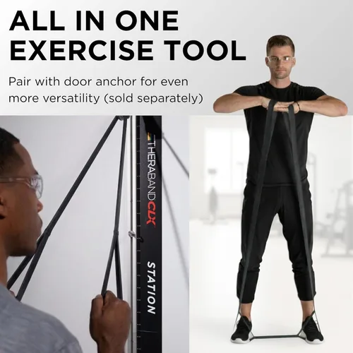 Miniatura 5 de THERABAND CLX Resistance Band with Loops, 5-Foot Band Nivel 5 / Special Heavy - Negro