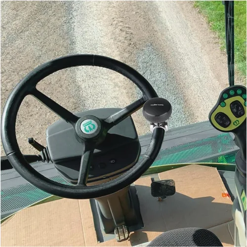 Miniatura 2 de Hypersonic Pomo giratorio grande para volante, bola giratoria para volante de vehículo, perilla suicida duradera para automóvil, SUV, camiones, Negro