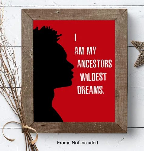 Miniatura 8 de Decoración de pared negra motivacional – Arte afroamericano – Arte de pared con citas inspiradoras para dormitorio de niños, habitación