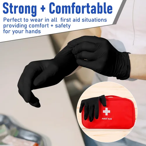 Miniatura 3 de Chicingyou 30 pares de guantes de emergencia desechables empaquetados individualmente, guantes de viaje para trauma, guantes esenciales de nitrilo