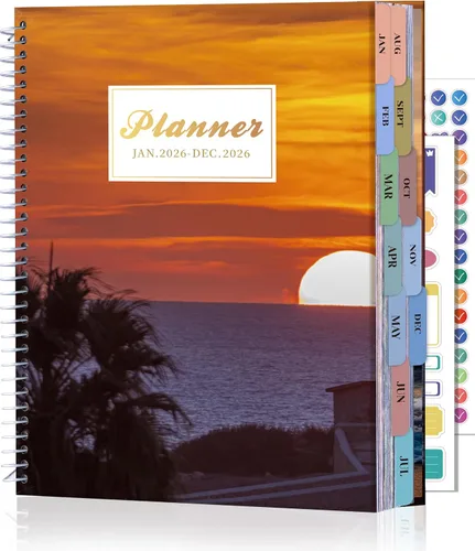 Miniatura 11 de CAGIE Planificador Mensual 2026: Planificador de Calendario de 12 Meses Ene 2026 - Dic 2026 Planificador Semanal y Mensual 8.5" x 11" Planificadores