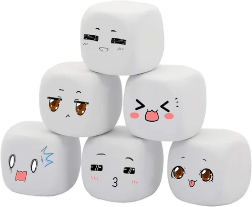 Miniatura 4 de Dados de espuma EVA blanca de 2.5 pulgadas para grafiti infantil, bloques de construcción, pintura creativa, suministros de fiesta, 12