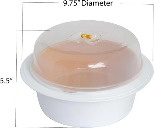 Miniatura 6 de Trenton Gifts Vaporizador de microondas para verduras - Vaporizador vegetal apto para microondas, ideal para cocinar verduras frescas. Sin BPA, apto