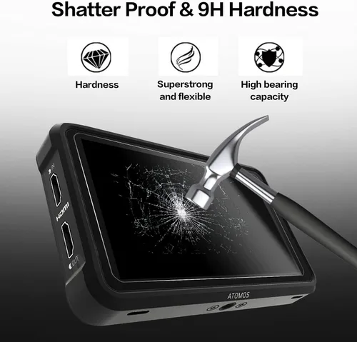 Miniatura 7 de Protector de pantalla compatible con Atomos Ninja V/Shinobi monitor de grabación HDMI 4K de 5 pulgadas, protector de pantalla de vidrio templado