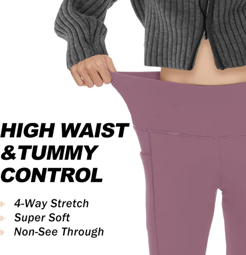 Miniatura 3 de CAMPSNAIL Paquete de 4 leggings de cintura alta para mujer, pantalones de yoga suaves con control de abdomen para entrenamiento, correr