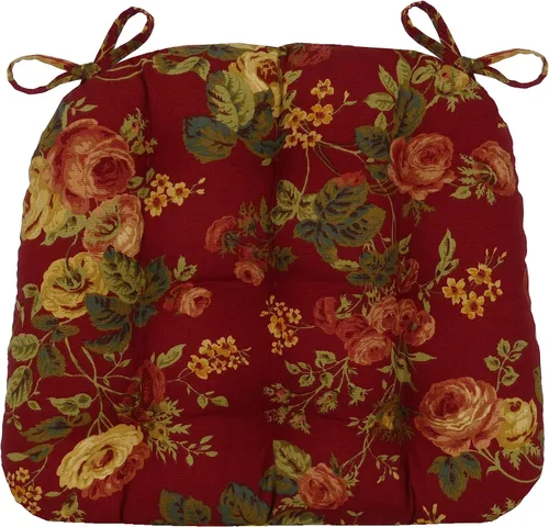 Miniatura 19 de Barnett Home Decor Almohadillas para silla de comedor con lazos - Bethanne Azul Floral Tamaño Mediano 16.5 x 18 - Cojines para silla Windsor