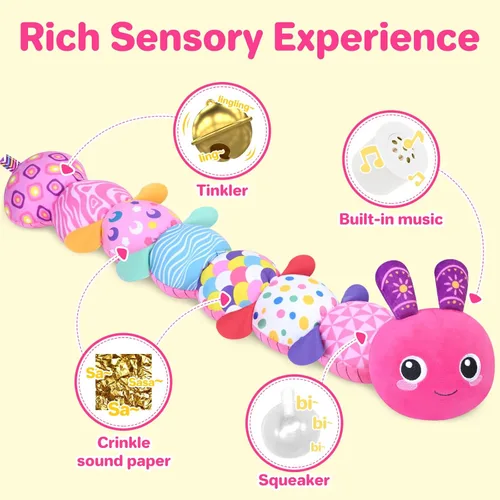 Miniatura 2 de KMUYSL Juguetes para Bebés 0-6 6-12 Meses, Juguete de Peluche Musical Sensorial de Animales para 0 1 2 3 4 5 6+ Meses, Juguete de Peluche