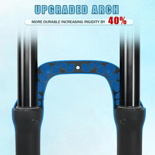 Miniatura 7 de BUCKLOS 20 pulgadas 4.0 Fat Tire Bike Suspension Tenedor, 7.087 in Travel 5.315 in Spacing Hub 0.354 in QR Ebike Oil MTB Fat Fork, Doble Corona