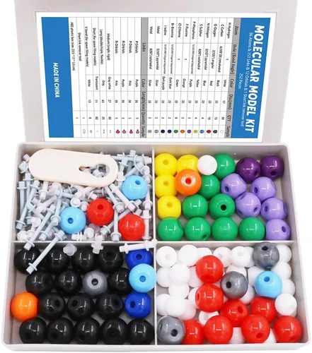 Miniatura 9 de Swpeet Kit de modelo molecular de 178 piezas para profesor de modelo molecular inorgánico y orgánico y 16 años y más adolescentes, 69 átomos, 30