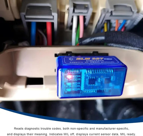 Miniatura 4 de ELM327 OBDⅡ - Escáner de diagnóstico automático para coche, detector de fallos de la herramienta de escaneo Bluetooth automático, mini lector