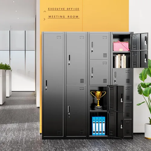 Miniatura 7 de INTERGREAT Armarios metálicos de 6 puertas para empleados para oficina, escuela y gimnasio,Armario de acero para empleados,Negro