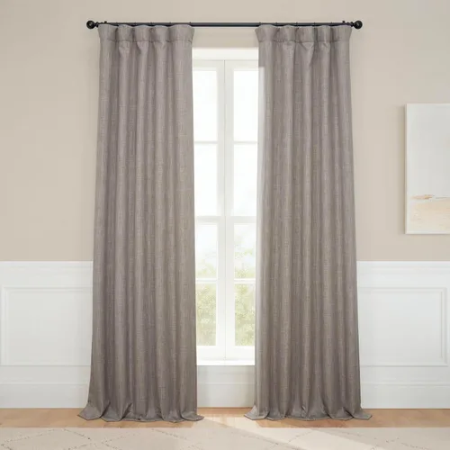 Miniatura 8 de HPD Half Price Drapes - Cortinas de lino sintético para sala de estar (2 paneles) - 100 pulgadas de ancho x 84 pulgadas de largo - Cortinas