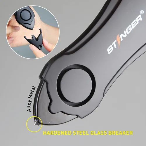 Miniatura 5 de Stinger Llavero de alarma de seguridad personal, herramienta de emergencia, sirena de alarma de pánico, cortador de cinturón de seguridad, rompedor