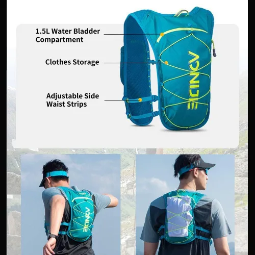 Miniatura 4 de AONIJIE Chaleco de hidratación impermeable y transpirable para correr para mujeres y hombres, chaleco de hidratación ligero de 4.23 onzas, mochila