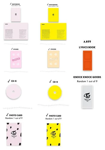 Miniatura 2 de TWICE KPOP TWICEcoaster LANE2 [KNOCK KNOCK] Álbum especial CD + libro de fotos + tarjeta de fotos + pegatina + mercancías