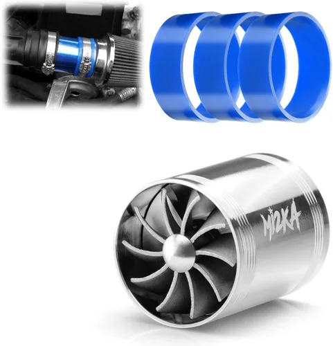 Miniatura 9 de Mi2KA Turbina de admisión de aire de combustible, ahorro de gas, sistema de aceleración turbonador de un solo ventilador Turbo 2.5 "-3.0