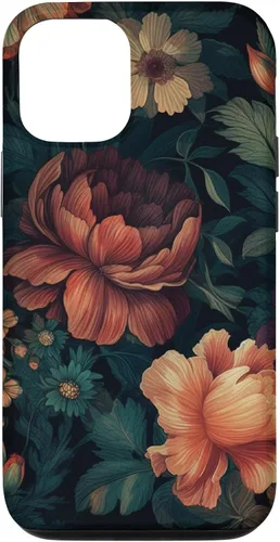 Miniatura 28 de Vintage Dark Flower Pattern Moody Floral Case for iPhone 17