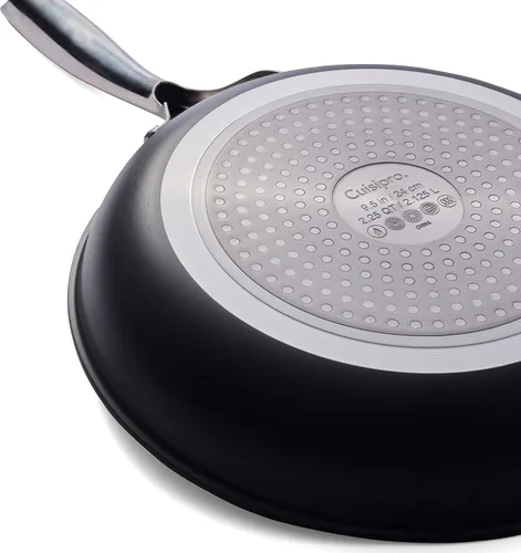 Miniatura 3 de CUISIPRO Sartén de acero inoxidable anodizado duro de fácil liberación, 2.25qt/9.5" diam