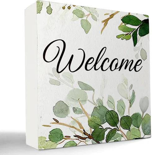 Miniatura 11 de Decoración de baño de granja verde salvia, letrero de caja de madera con frase "Breathe Quotes", decoración de estantes, artículos pequeños de Unwind