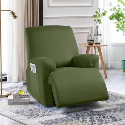 Miniatura 51 de TAOCOCO Funda para sofá reclinable, 3 piezas de fundas de tela de poliéster elástica para sofá reclinable de 3 asientos, protector de muebles suave