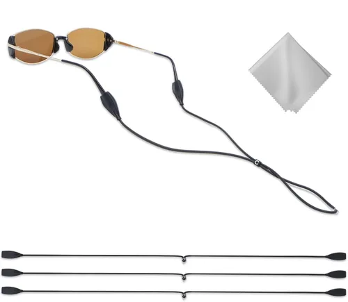 Correa de silicona para gafas, 3 unidades, correa para lentes para hombres, mujeres y niños, soportes para gafas alrededor del cuello, cordón para