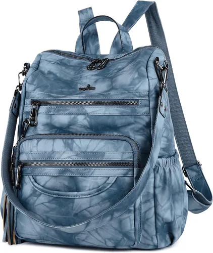 Miniatura 36 de Bolsos mochila monedero de piel sintética para mujer, bolsas con zíper, mochilas de hombro casuales