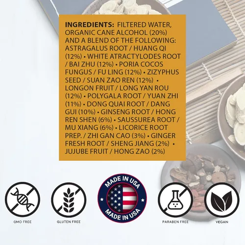 Miniatura 2 de Ginseng & Longan - GUI Pi Tang - Tintura de hierbas GUI Pi Wan (extracto líquido) - Concentrado con cuentagotas - Suplemento natural de mezcla