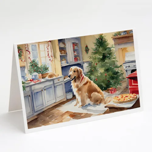 Miniatura 87 de Caroline's Treasures DAC3884GCA7P Paquete de 8 tarjetas en blanco de Navidad con galletas de husky siberiano Tarjetas de felicitación con sobres
