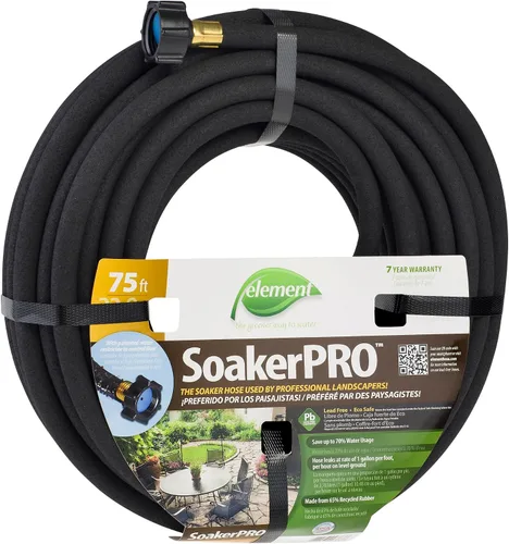 Miniatura 2 de Element SoakerPRO - Manguera para remojo, 75 pies de largo, 3/8 pulgadas de diámetro, color negro