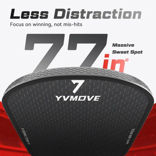 Miniatura 5 de Pickleball Paddles for Advanced Players Control & Power Ti-Carbon Hybrid Face V-Sonic III STR-Core 16MM Large Sweet Spot Mid