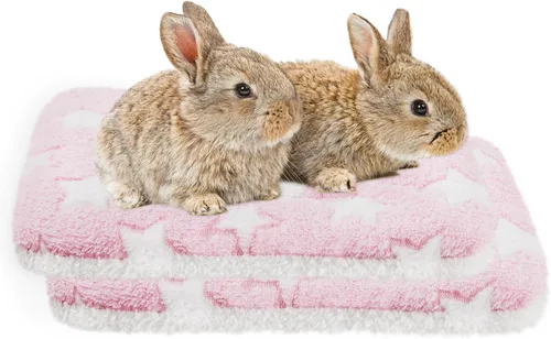 Miniatura 10 de Amakunft 2 Piezas Alfombrillas Lavables para Cama de Conejillo de Indias, Almohadilla de Cama de Invierno de Conejo para Interiores, Colchón Cálido