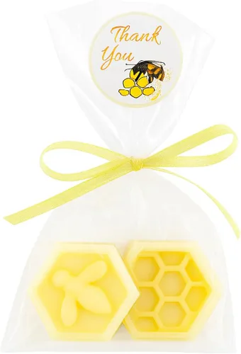 Miniatura 10 de Honeycomb Honey Bee Baby Shower Favores – Fiesta de Cumpleaños Cabras Leche y Miel Aroma Jabones de Género Revela Fiesta Paquete de 20