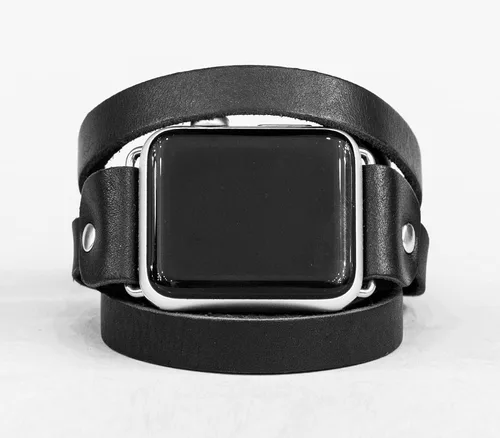 Miniatura 2 de boho Leather multi wrap band compatible with Apple watch 38mm 40mm 41mm 42mm 44mm 45mm 46mm 49mm, Handmade UA 1860