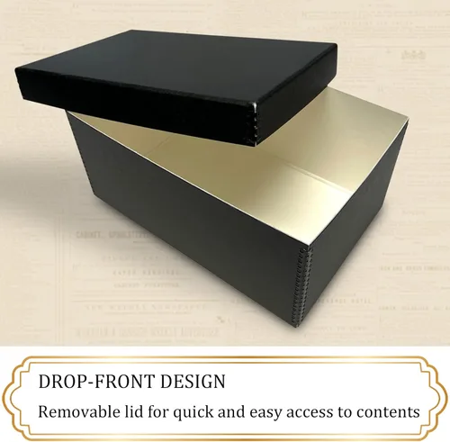 Miniatura 4 de Golden State Art, Cajas de almacenamiento para fotos de archivo, caja de conservación sin ácidos, de 5 x 7 x 12 pulgadas, con capacidad para hasta