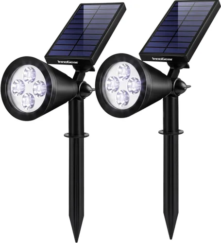 Miniatura 12 de InnoGear Luces solares 2 en 1, impermeables, para exteriores, paisajismo, iluminación, luz de pared, encendido/apagado automático, para patio