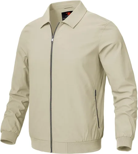Miniatura 9 de Rdruko Chaquetas ligeras para hombre Cortavientos de primavera y otoño Chaquetas ligeras Casuales y elegantes con bolsillos
