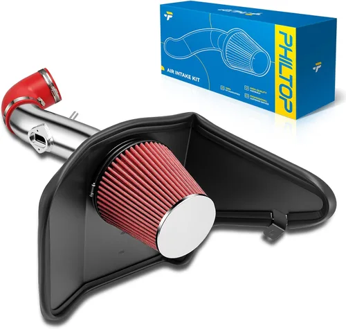 Miniatura 16 de PHILTOP Kit de entrada de aire frío de 3.7" Sistema compatible con Ford F250/F350/F450/F550 Super Duty 2003 2004 2005 2006 2007 V8 6.0L, Excursion