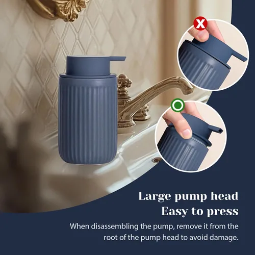 Miniatura 6 de INGOFIN Dispensador de Jabón Espumoso Cerámico - Dispensador de Jabón de Mano de 12oz Espumoso para Baño, Dispensador de Platos Moderno y Recargable